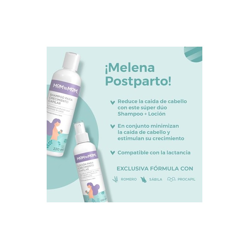 Mom To Mom Tratamiento Para Crecimiento Capilar Postparto Blanco