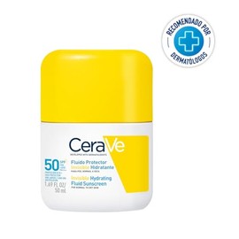 CeraVe Fluido Protector Invisible Hidratante 50FPS protector solar hidratante facial para piel seca 50ml
