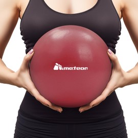 Meteor 25cm Mini Anti-Burst Pilates Ball – Small Exercise Ball for Yoga, Barre, Pilates & Core Strength, Mini Swiss Ball for Stability Training, Physical Therapy & Posture Correction