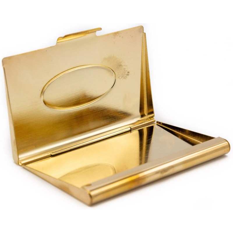 Stephanie Imports Slim Business Card Holder (Gold Oval)