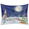 Winter Christmas Tree Satin Pillowcase for Hair and Skin,Snowman Santa