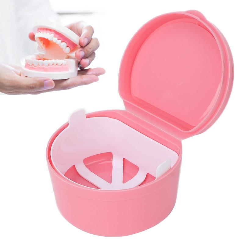 Estuche de Retenedor de Dentadura Postiza de 2 Uds, Estuche