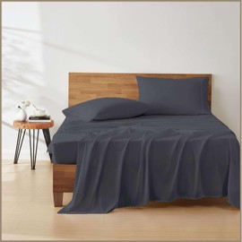 Incredible Bedding Cot Size 28"x75" 4 PC Sheet Set - 100% Microfiber Bedding Sheets & Pillowcases - Hotel Luxury, Extra Soft, Cooling Bed Sheets - Deep Pocket up to 8 Inch - (Cot 28"x75",Dark Grey)