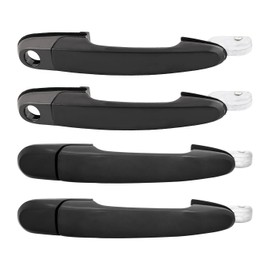DEAL AUTO ELECTRIC PARTS New 4pcs Complete Left+Right Front+Rear Side Black Exterior Door Handles Replacement Kit Compatible With 05-09 Tucson