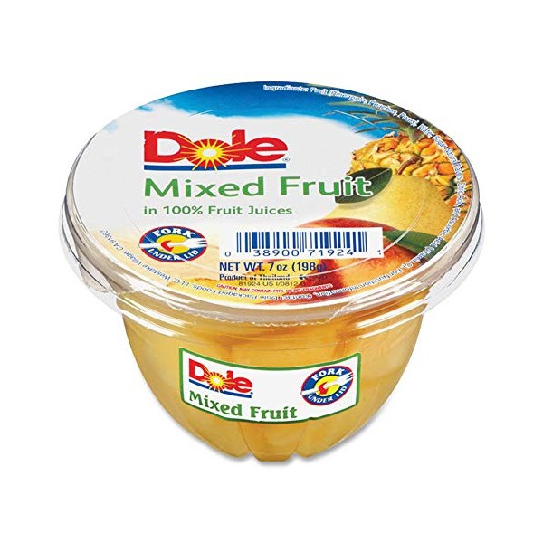 Dole DFC71924 Fruit Cups, 7 Oz, 12-CT, Mixed Fruit