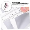 Angoily 6pcs Eyebrow Calipers Dual Scale Ruler for Precise Eyebrow