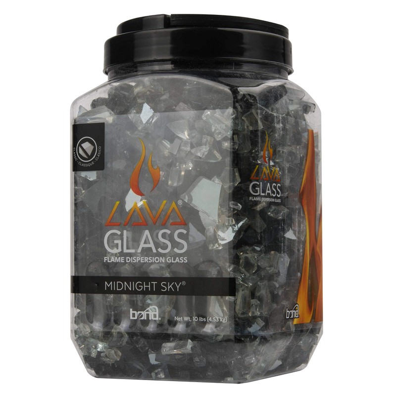 Bond Manufacturing 50713 LavaGlass Classic Cut Firepit Dispersion Glass, Midnight