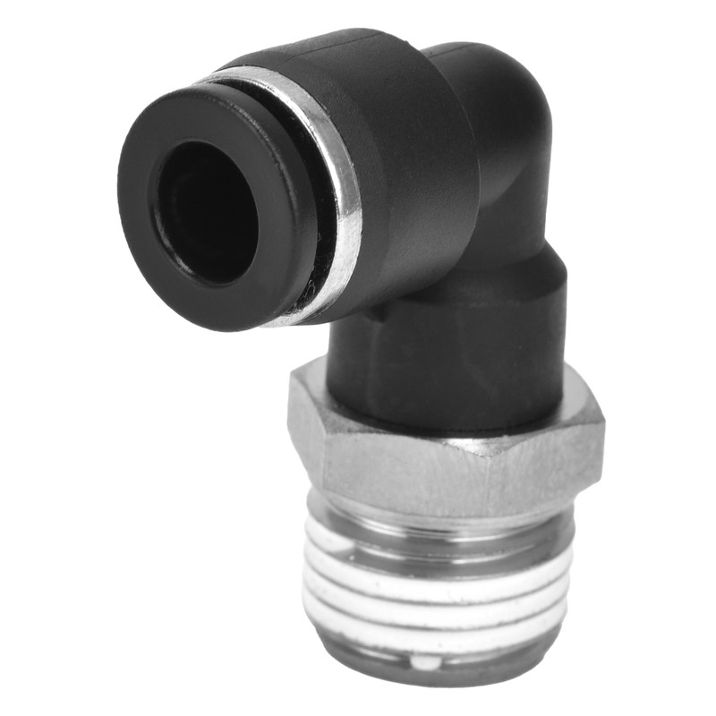 10Pcs Pneumatic Connectors L Shape Right Angle External Thread Quick