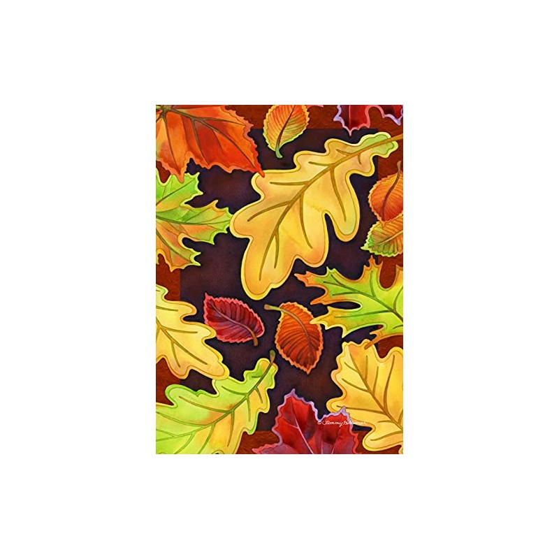 Toland Home Garden - Bandera Decorativa de Hojas (28 x