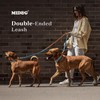 Midog Leather Leash for Dogs 6ft, Adjustable Hands Free Dog
