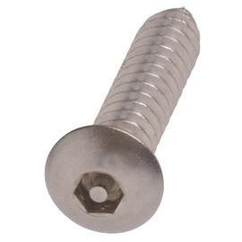 The Hillman Group 45778 10-Inch x 3/4-Inch Button Head Hex Drive Sheet Metal Security Screw, Stainless Steel