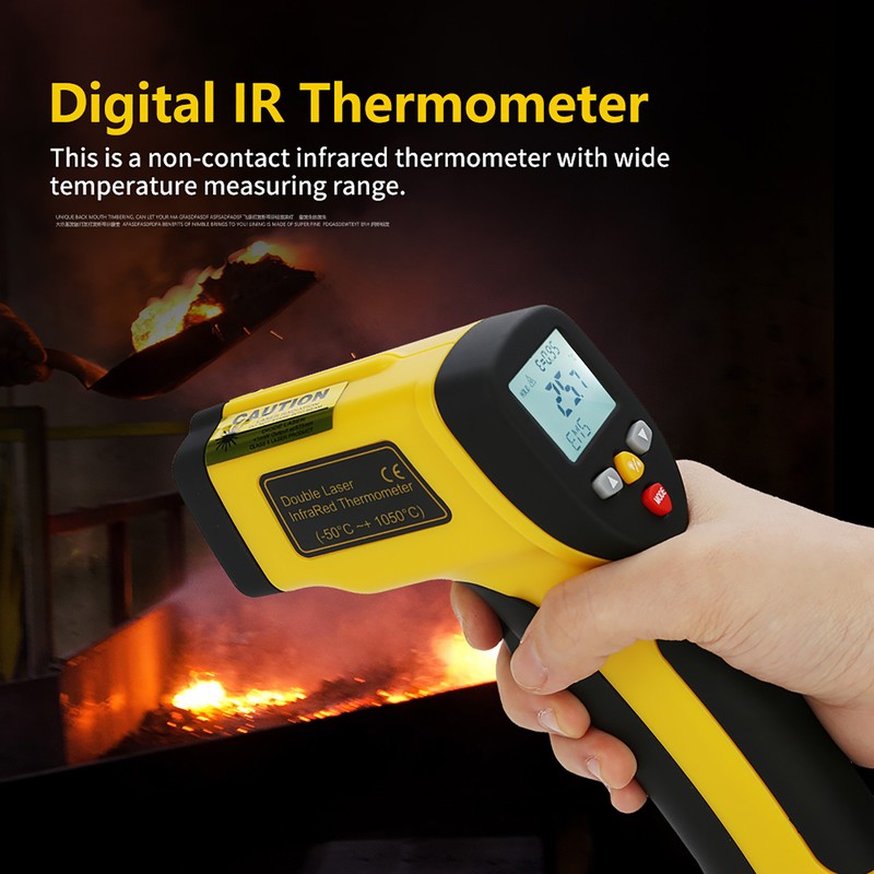 Handheld Digital Industrial Infrared Thermometer IR Laser Temperature Gun Tester
