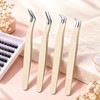 4pcs Precision Stainless Steel Eyelash Extension Tweezers – Anti-Static, Non-Slip