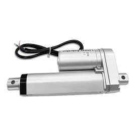 Aflle Racing 4" Inch (100mm) Stroke 12V Electric Linear Actuator 225lbs (1000N) Load Capacity 10mm/s IP55 Waterproof Silver Aluminum