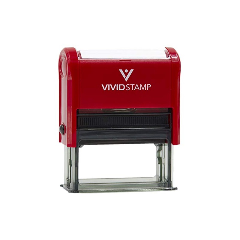 Approved w/Check Office Self-Inking Office Rubber Stamp (Red) - L