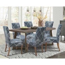 SPRINGRICO Chair Covers for Dining Room Set of 4, Stretch Dining Chair Cover, Washable Spandex Kitchen Parsons Chair Slipcovers, Removable Seat Protector for Home or Party (4 Pack, Bora Bora)