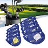 9PCS PU Leather Embroidery Waterproof Golf Putter Head Cover Iron