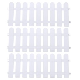 Kisangel 5pcs Plastic Garden Border Edging Fencing for Outdoor Decoration White Edging Panels for Courtyards Gardens Restaurants and Hotels Protects and Defines Landscape Boundaries
