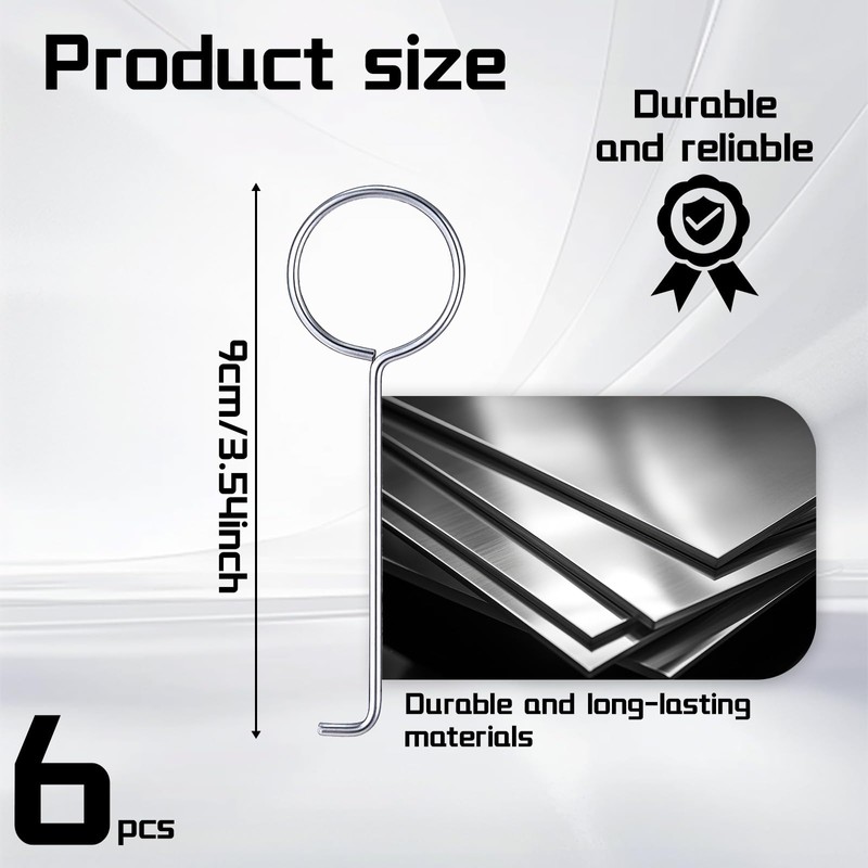 6 Pcs Drain Key Lifting Hooks Silver Drains Key Lifting