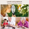 IMICHI 130MM große Handheld-Lupe mit Licht 49 Anti-Flicker-LEDs, 10X/20X HD