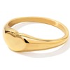 BENIQUE Gold Signet Rings for Women Men, Stackable Chunky Statement