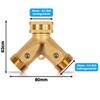 YourCasa Water Distributor Y Splitter 3/4 Inch Brass - Water