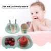 5 pcs set Eco friendly Bamboo Fiber Cartoon Children Tableware