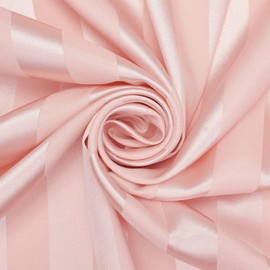 1 Inch Striped Stretch Satin Jacquard Polyester Spandex Soft Smooth Fabric by The Yard for Sewing, Crafts, Accessories, Apparel, & More - Peach, 5 Yards