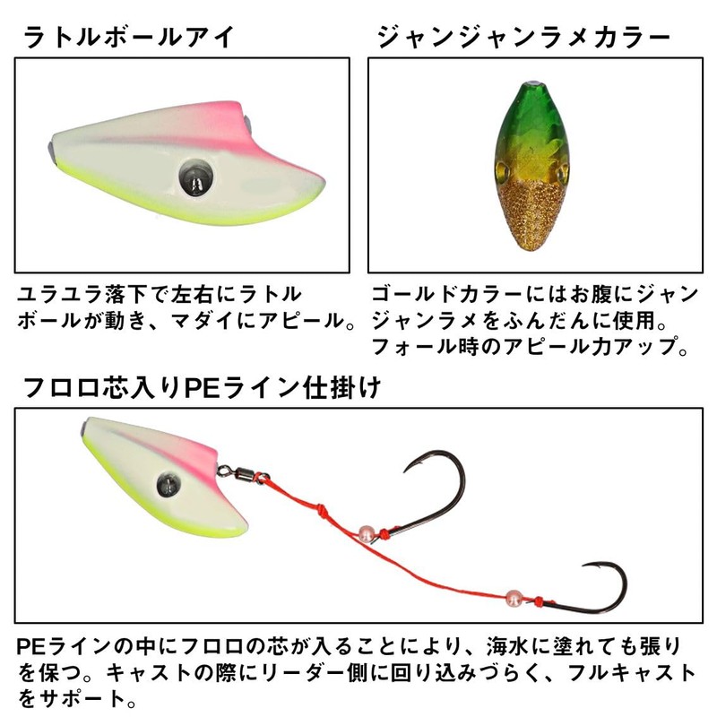 DAIWA Red Gold JJ Lame, Red Fang Play, Tenya SS