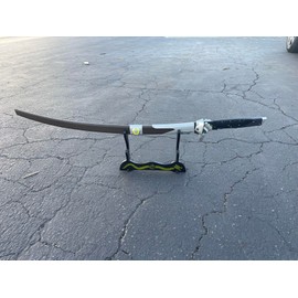 47.5” Fantasy Samurai Sword Anime Game Katana Metal Steel Light up Blade Cosplay Costume Sword with Free Sword Stand