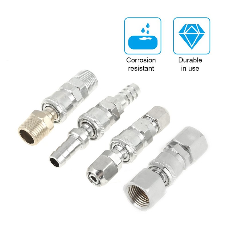 Fydun Quick Coupling Set, 8 Pieces, 1/2 Inch Pneumatic Air