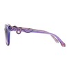 Betsey Johnson Women's Serpentine Cat Eye Sunglasses, Purple Crystal with