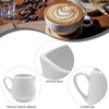 ICEBLUEOR Set of 6 Small Milk Jugs,110ml White Ceramic Milk