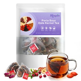 MQUPIN Sleeping Tea, Herbal Tea With Sour Jujube Seed, Lily & Poria Tea Bags - 12Count, 5g/Bag | Natural Sleep Support, Stress Relief & Calming Herbal Blend | Caffeine-Free
