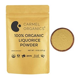 CARMEL ORGANICS Organic Licorice Root Powder | (8 Oz or 0.5 Lb) | USDA Certified