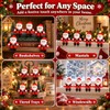 15 Pack Mini Santa Figurines, Christmas Decorations with Movable Legs