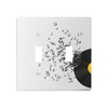 Moslion Black Music Vinyl Record 2-Gang Switch Covers Note Musical