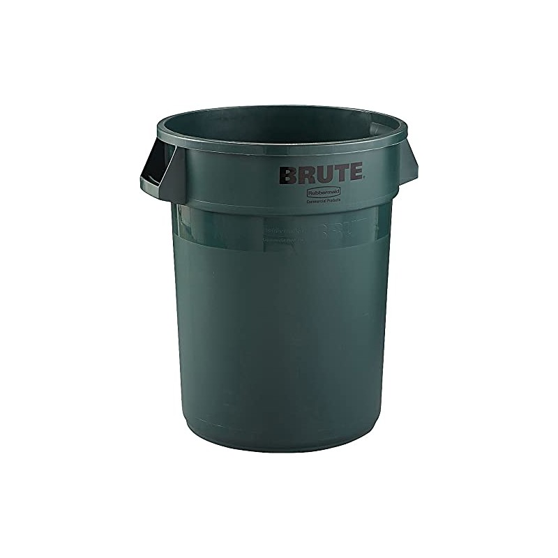 Brute Rubbermaid Round Container - 32-Gallon Capacity - Green -