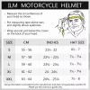 ILM Armor Red Full Face Motorcycle Helmets Mirrored&Clear Visors 2