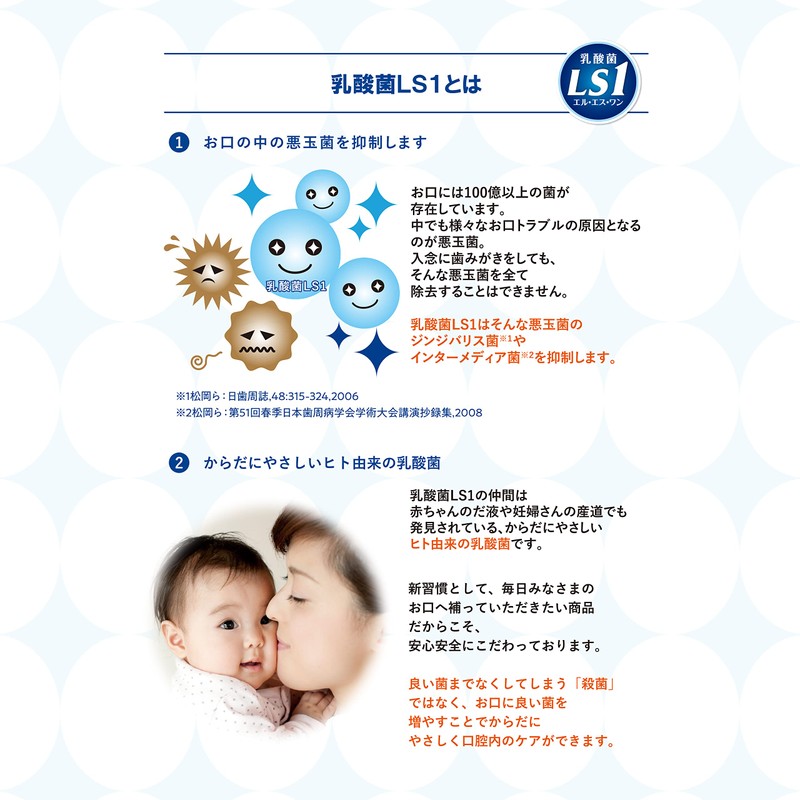 Pinky FRESH乳酸菌LS1 クリーンミント味 60粒