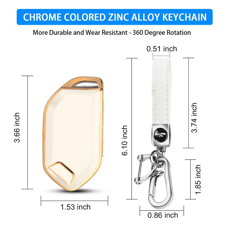 QBUC for Kia Key fob Cover,Soft TPU 360°Car Key Case