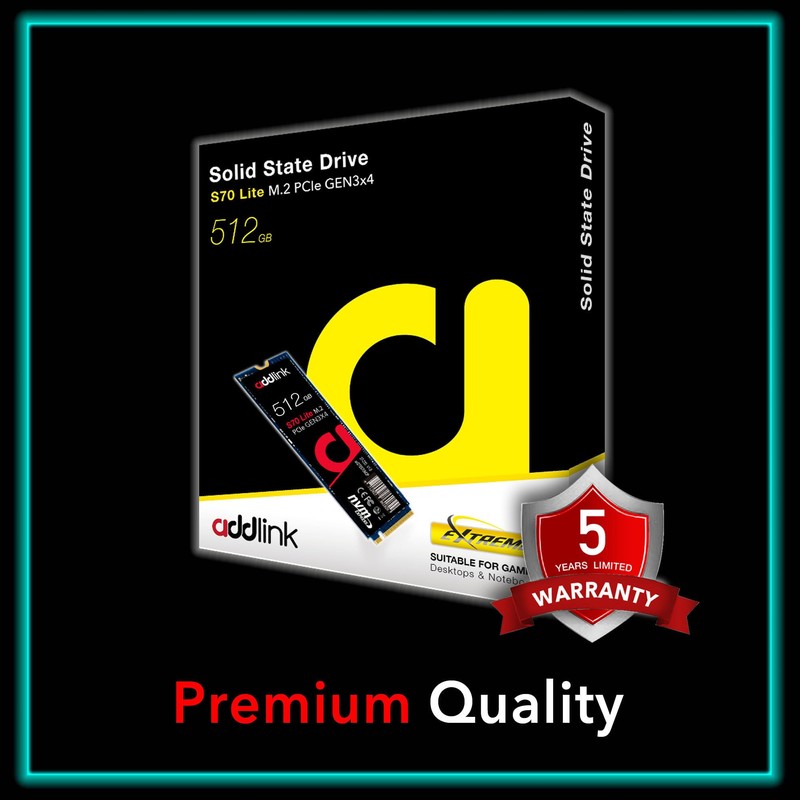 Addlink S70 Lite 512GB Ultra Durability Gaming SSD Maximum Speed