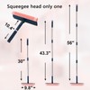 Professional Window Squeegee,2-in-1 Window Cleaner with 56" Long Stainless Steel