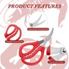 Creole Feast CS6101R 4-Piece Seafood Scissors Set, Multifunctional Stainless Steel