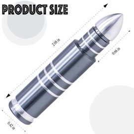 MEAJOO 4PCS Bullet Style Long Tire Valve Caps, Corrosion Resistant Leak-Proof Tire Air Cap, Aluminum Alloy Wheel Valve Covers fits Cars, Trucks, Bikes, Motorcycles, Bicycles Tire Caps(Gray)