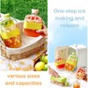 Ice Cube Bottle with Straw - 2 in 1 Water