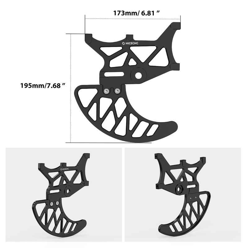 NICECNC Rear Brake Disc Guard & Dual Caliper Mounting CNC