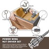 Wshxjzyay 2 Pack Wing Nut Driver Bit, Power Wing Nut