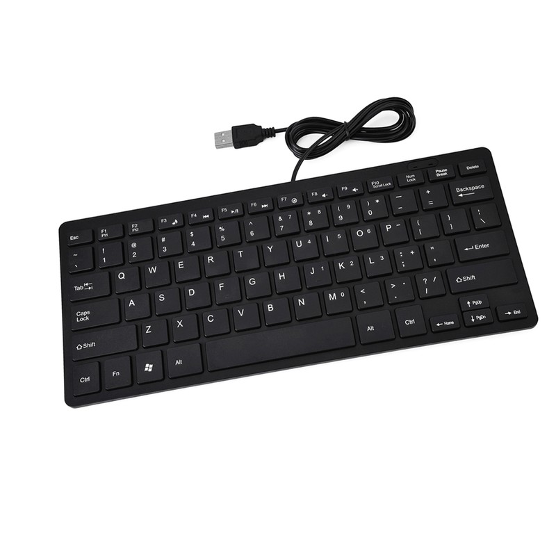 78 Keys Ultra Thin Mini USB Wired Keyboard for Desktop