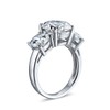 2CT Solitaire Past Present Future CZ Round 3 Stone Cubic